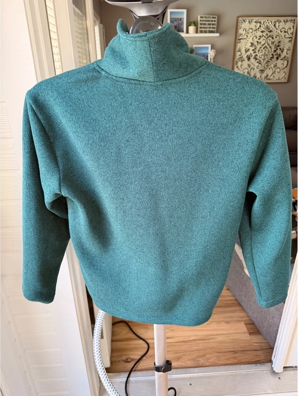 Old Navy teal mock neck sweater